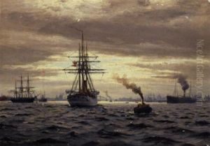 Livlig Trafik I Kobenhavns Havn. I Forgrunden "ingolf" Livlig Trafik I Kobenhavns Havn. I Forgrunden "ingolf"