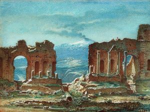 Teatro Greco, Taormina, Sicily by Johan Zacharias Blackstadius