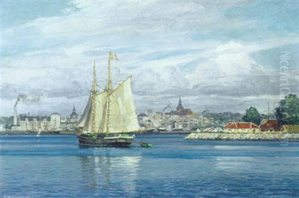 Udsigt Fra Svendborgsund Med Svendborg - view 1