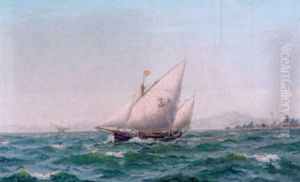 Marine Med Sejlskib I Middelhavet by Christian Benjamin Olsen