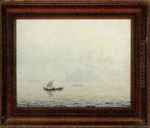 Marine Med Skibe Pa Stille Vand, Gravejr Marine Med Skibe Pa Stille Vand, Gravejr