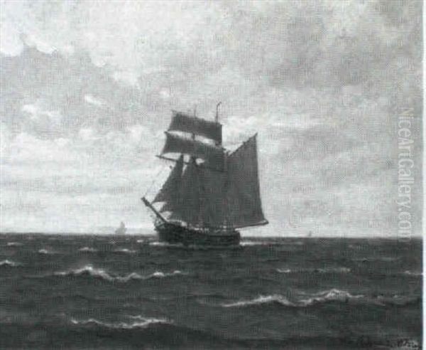Marine, Sejlskibe Pa Havet - view 1