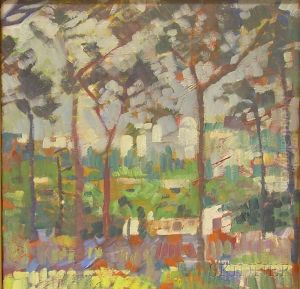 Landscape With Houses by Agnes Blackwell Jones