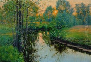 Sunset Over North Carolina Stream