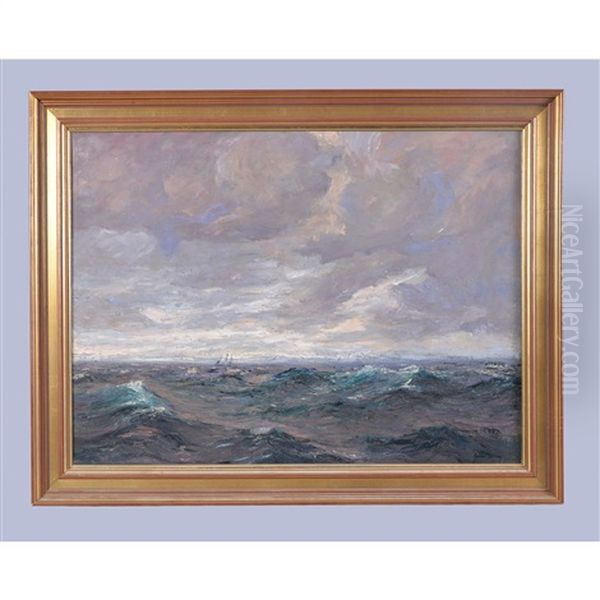 Schooner In Turbulent Seas - view 1