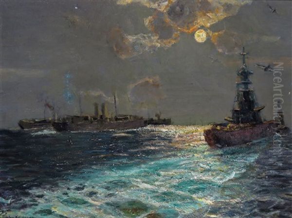 Warships In Moonlight - view 1