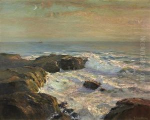 Coastal Scene, Possibly Land's End by Julius Olsson