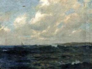 Vessels At Sea by Julius Olsson