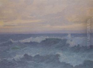 Waves Breaking, N. Cornwall by Julius Olsson