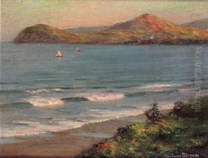 Sailing Boats Of A Coastline by Julius Olsson