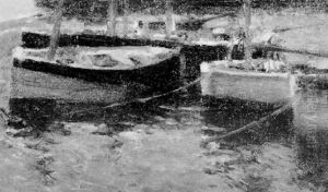Boats At Anchor by Julius Olsson