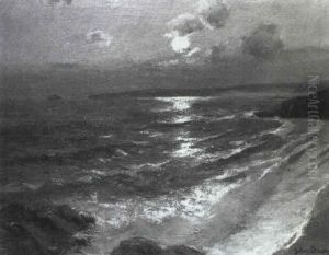 Sunset Over The Sea by Julius Olsson