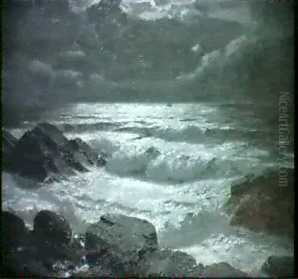 Mansken Over Havet-klippig Kust - view 1
