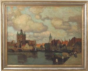 Alte Hollandische Stadt by Carl (Karl, Charles) O'Lynch of Town