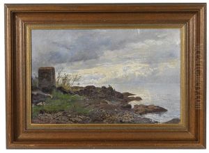Steinige Kustenlandschaft by Carl (Karl, Charles) O'Lynch of Town