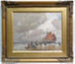 Oil On Canvas by Carl (Karl, Charles) O'Lynch of Town