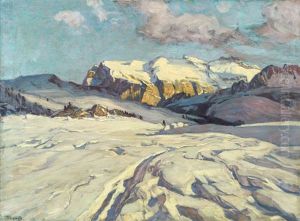 Hochgebirgslandschaft by Carl (Karl, Charles) O'Lynch of Town