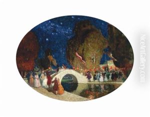 Arriving At A Fancy Dress Party by Carl (Karl, Charles) O'Lynch of Town