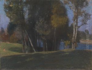 Baume Am Flus by Carl (Karl, Charles) O'Lynch of Town