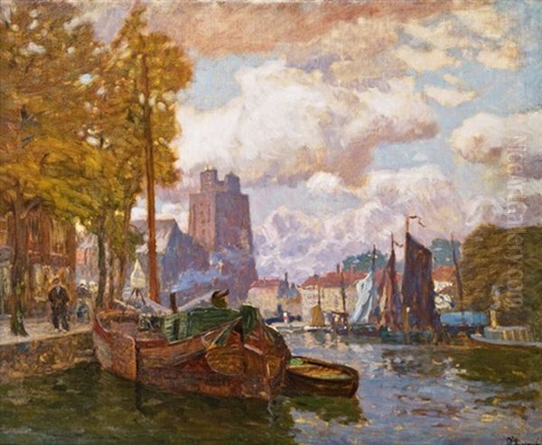 Kanal In Dordrecht - view 1
