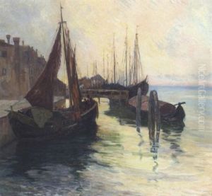 Fischerboote In Einem Italienischen Hafen (chioggia?)