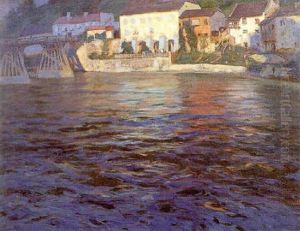 Houses Along A Riverbank
