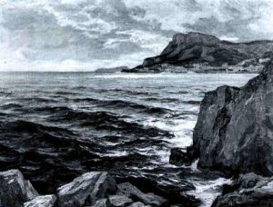 Monte Carlo Vom Cap Martin Gesehen by Carl (Karl, Charles) O'Lynch of Town