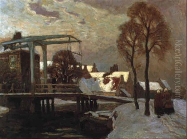 Winterliche Stadtlandschaft In Holland - view 1