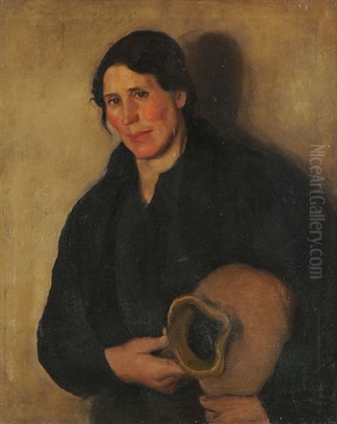 Aran Woman With Jug - view 1