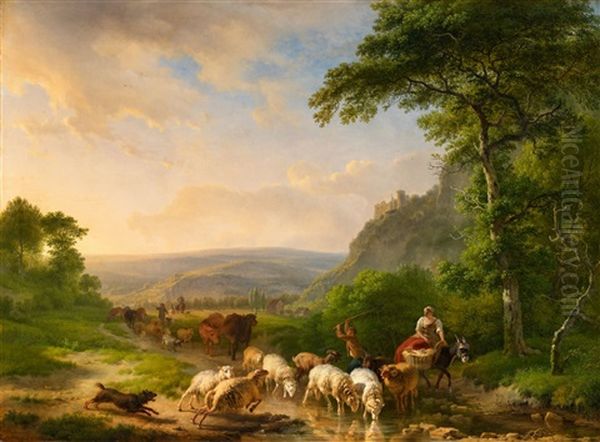 A Romantic Landscape With Shepherds - view 1