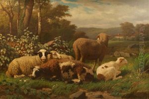 Troupeau D"agneaux by Balthasar Paul Ommeganck