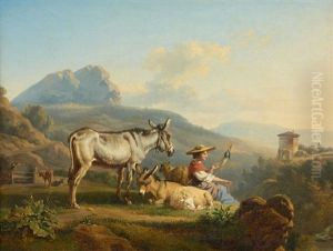 Southern Landscape With Shepherdess Southern Landscape With Shepherdess