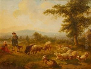 River Landscape With Shepherds And Their Flock River Landscape With Shepherds And Their Flock