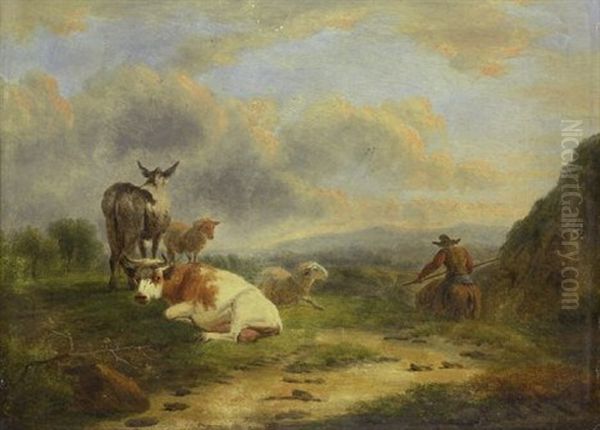Patre Et Son Troupeau Dans La Campagne - view 1