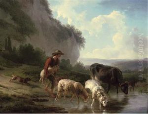 Watering The Livestock by Balthasar Paul Ommeganck