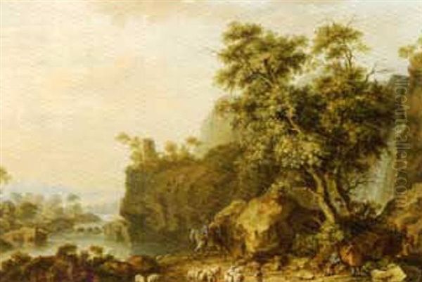 Troupeau Franchissant La Riviere (+ Paysage A La Riviere; 2 Works) - view 1