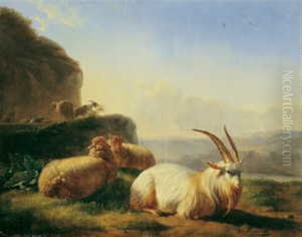 Landschaft Mit Ziegen Und Schafen - view 1
