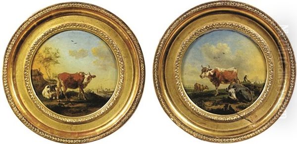 Vaches Dans Un Pre (+ Another, Similar; Pair) - view 1