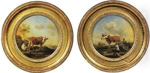 Vaches Dans Un Pre (+ Another, Similar; Pair) Vaches Dans Un Pre (+ Another, Similar; Pair)
