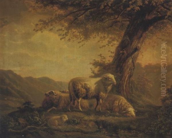 Moutons Sur Fond De Paysage - view 1