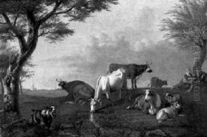 Le Repos Des Bergers Pres De Leurs Troupeaux