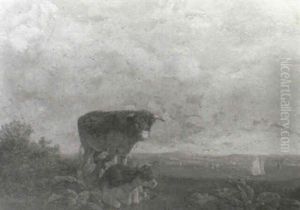 Cattle In A Watermeadow by Balthasar Paul Ommeganck