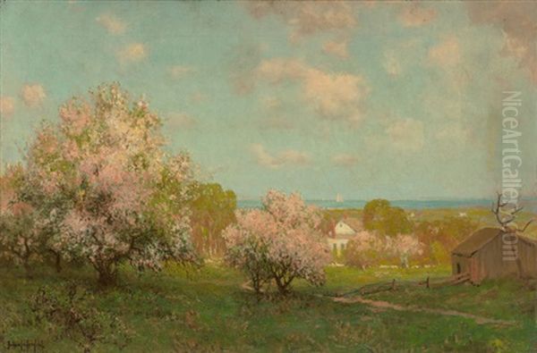 Landscape With Apple Blossom Trees - view 1