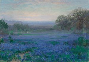 A Blue Bonnet Field - Evening by Julian Onderdonk