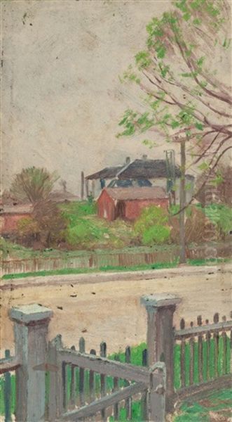 Picket Fence (view Of Chandler House From The Onderdonk House Front Porch, 128 French Place, San Antonio, Tx) - view 1