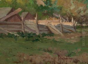 Pig Pen In Mrs. Randall's Yard, Southampton, Long Island by Julian Onderdonk
