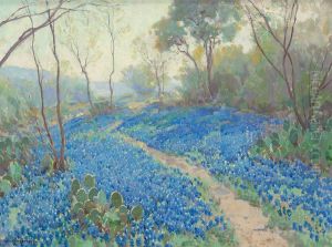 A Hillside Of Blue Bonnets- Early Morning, Near San Antonio Texas by Julian Onderdonk