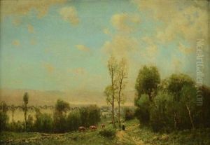 Landscape With Figure On A Path by Julian Onderdonk