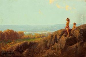 Landscape With Indian Scouts by Julian Onderdonk