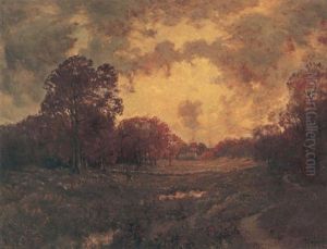 A Colorful Landscape At Dusk